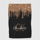 Name des Tropfens des Glitzer Golfhandtuch (Vorderseite)