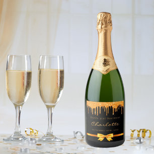 Name des Tropfens des Glitzer Schaumweinetikett