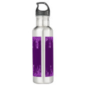 Name des Tropfens des lila Glitzer Edelstahlflasche (Rückseite)