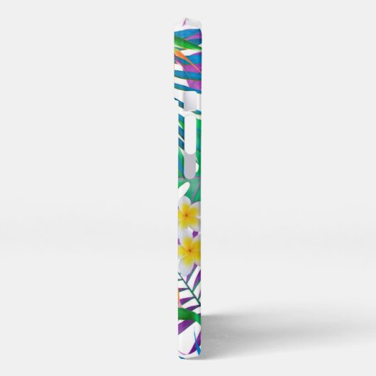 Name des tropischen Paradieses Monogrammes iPhone Hülle (Linke Seite)