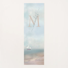 Name des tropischen Sandstrands Yogamatte