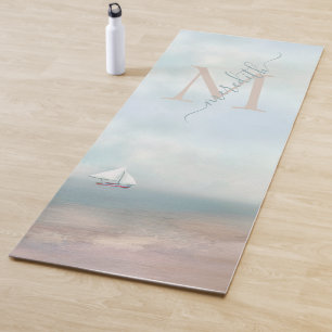 Name des tropischen Sandstrands Yogamatte