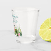 Name des tropischen tropischen Floral Beach House Schnapsglas (Rechts)