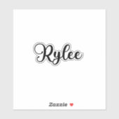 Name des Typs "Rylee" - Handgeschriebene Kalligraf Aufkleber (Blatt)