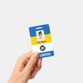 Name des ukrainischen Fotos "Freiwillige Flagge" Ausweis (Handheld)