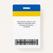 Name des ukrainischen Fotos "Freiwillige Flagge" Ausweis (Rückseite)