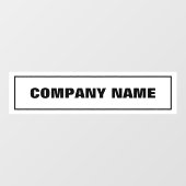 Name des Unternehmens Fensteraufkleber (Blatt)