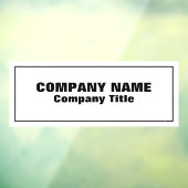 Name des Unternehmens Fensteraufkleber (Blatt 3)