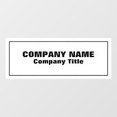 Name des Unternehmens Fensteraufkleber (Blatt)