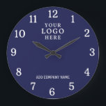 Name des Unternehmens für Firmenlogo Navy Große Wanduhr<br><div class="desc">Wall Uhren mit Firmenlogo machen einzigartige Werbegeschenke für Unternehmen. Personalisieren Sie Ihre Bestellung mit Ihrem Firmennamen und Logo. Die Logouhren sind auch ein großes Dankeschön an die Mitarbeiter.</div>