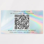 Name des Unternehmens für Holografischer QR-Code Etiketten (Design 2)