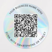 Name des Unternehmens für Holografischer QR-Code Etiketten (Design 2)