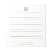 Name des Unternehmens für kundenspezifische Firmen Notizblock (Vorderseite)