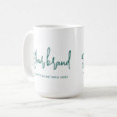 Name des Unternehmens für moderne Skriptmarken Kaffeetasse (Vorderseite Links)