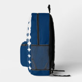 Name des Unternehmens Halftone Blue White Bedruckter Rucksack (Rechts)