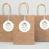 Name des Unternehmens im Jahr Gold Runder Aufkleber