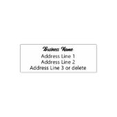 Name des Unternehmens in Fett-Script-Rücksendeadre Permastempel (Design)