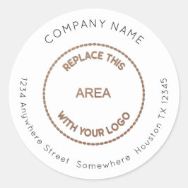 Name des Unternehmens Logo-Rücksendeadresse Runder Aufkleber