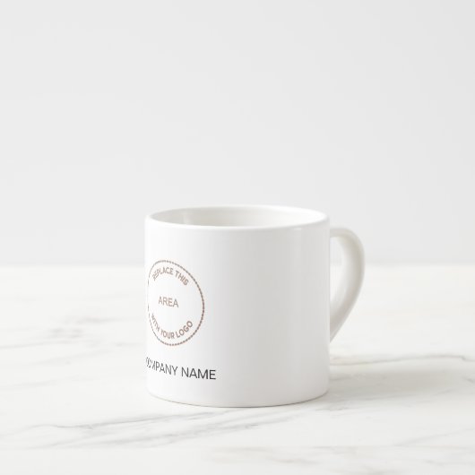 Name des Unternehmens-Logos Espressotasse (Vorderseite Rechts)