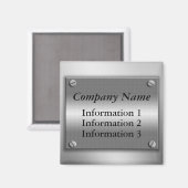 Name des Unternehmens Metal Frame Magnet (Vorderseite/Rückseite)