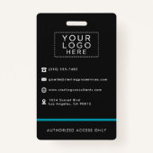 Name des Unternehmens mit der benutzerdefinierten Ausweis (Rückseite)