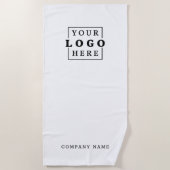 Name des Unternehmens mit minimalem Firmenlogo - w Strandtuch (Vorderseite)