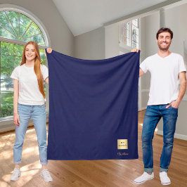 Name des Unternehmens: Navy Blue Gold Firmenlogo Fleecedecke