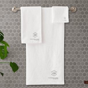 Name des Unternehmens QR Code Business White Badhandtuch Set