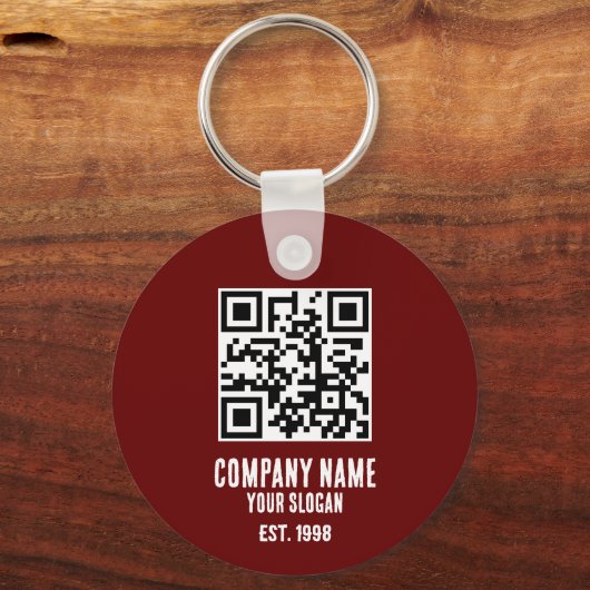 Name des Unternehmens, QR-Code Schlüsselanhänger (Rückseite)