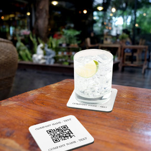 Name des Unternehmens QR-Markenzeichen Getränkeuntersetzer