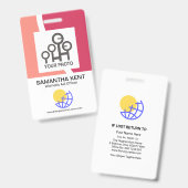 Name des Unternehmens Red Shade Wade Ausweis (Vorder- & Rückseite)