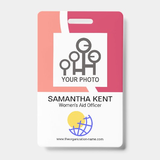 Name des Unternehmens Red Shade Wade Ausweis (Vorderseite)