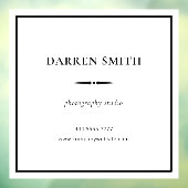 Name des Unternehmens schwarz auf weiß Fensteraufkleber (Blatt 3)