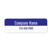 Name des Unternehmens Telefonnummer Blau und Weiß (Vorne)