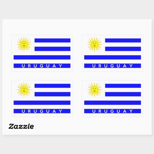 Name des Uuguayon-Ländersymbols Rechteckiger Aufkleber (Blatt)