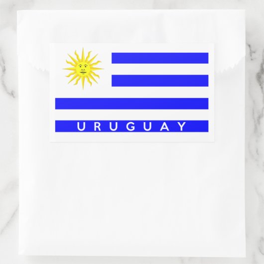 Name des Uuguayon-Ländersymbols Rechteckiger Aufkleber (Tasche)