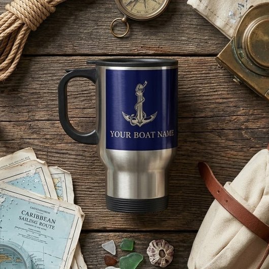 Name des Vintagen Ankerboots Reisebecher