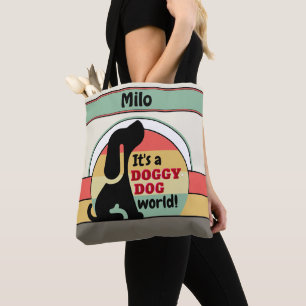 Name des Vintagen Hundes Tasche