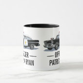 Name des Vintagen Polizeiautos Tasse (Zentrum)