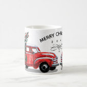 Name des Vintagen Rotlastwagens Kaffeetasse (Mittel)