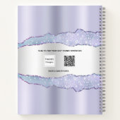 Name des Violet silberfarbenen Marmors Notizblock (Rückseite)