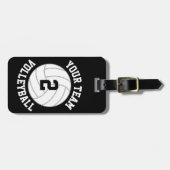 Name des Volleyball-Teams, Spielernummer und Farbe Gepäckanhänger (Vorderseite horizontal)