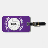 Name des Volleyball-Teams, Spielernummer und Farbe Gepäckanhänger (Vorderseite horizontal)