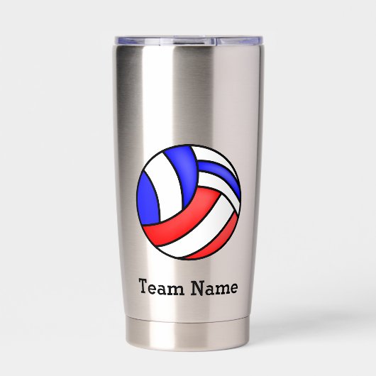 Name des Volleyball-Teams Thermobecher (Vorderseite)