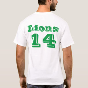 Name des vorderen Teams an der grünen Löwen auf de T-Shirt