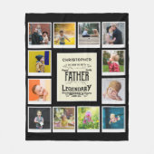 Name des Vorlagennamens "Pater Foto Collage" schwa Fleecedecke (Vorderseite)