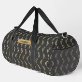 Name des Wandels, moderner brauner Abstrakt Duffle Bag (Rechte Ecke)