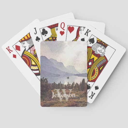 Name des Wasserfarbengebirges und ursprüngliche Vo Spielkarten (Rückseite)