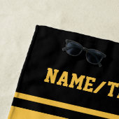 Name des Water Polo Ball Team Player Nr. Custom Strandtuch (Beispiel)