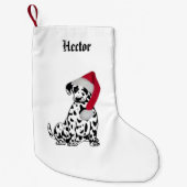 Name des WeihnachtsDalmatiners Kleiner Weihnachtsstrumpf (Vorderseite)